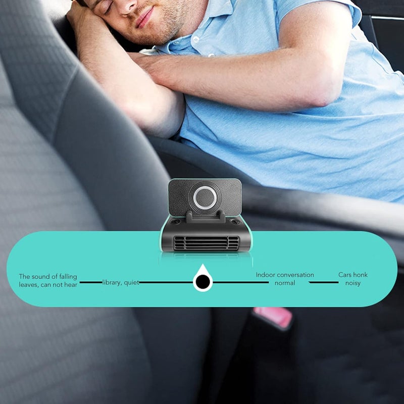 woobles 1A Fixed Output Multifunction Car Fan Eliminate Odor ABS Car Fan with Silicone Pad for Commercial Vehicles (24V) - Image 3